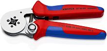 KN-975504 KNIPEX Пресс-клещи, квадрат. 0.08 - 10 + 16 мм2, 2-е конц. гильзы 2x6мм2, хром., L-180 мм