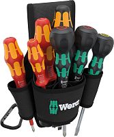 Набор отверток в поясной сумке WERA 9621 SET 2 Kraftform Ball-Grip 05136033001 WE-136033