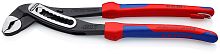 8802300TBK KNIPEX ALLIGATOR клещи переставные, зев 70 мм, длина 300 мм, фосфатированные, 2-комп ручки, проушина для страховки, BK