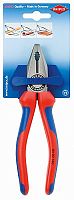0302180SB KNIPEX Плоскогубцы комбинированные, 180 мм, фосфатированные, 2-комп ручки, SB