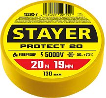 12292-Y  STAYER Protect-20 желтая изолента ПВХ, 20м х 19мм