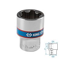 Головка торцевая TORX Plus 1/2", EP30, L = 45 мм KING TONY 433E30M