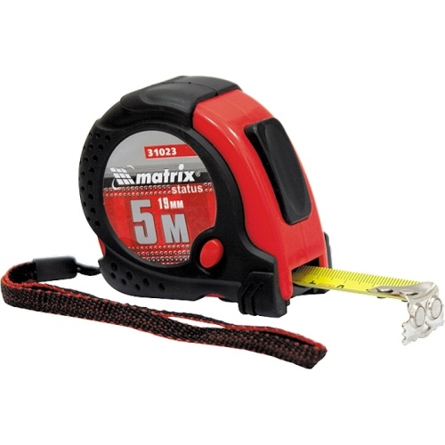 Рулетка Status magnet fixation, 5 м х 25 мм, обрезиненный корпус, зацеп с магнитом MATRIX 31029 Рулетка Status magnet fixation, 5 м х 25 мм, обрезиненный корпус, зацеп с магнитом MATRIX 31029