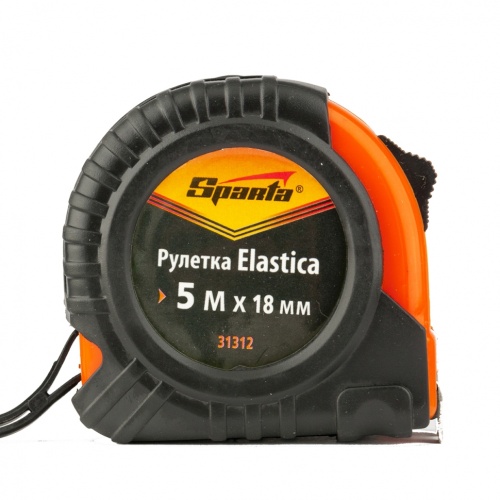 Рулетка Elastica, 5 м х 18 мм, обрезиненный корпус SPARTA 31312 Рулетка Elastica, 5 м х 18 мм, обрезиненный корпус SPARTA 31312
