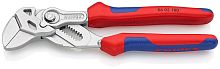 KN-8605180SB KNIPEX Клещи переставные-гаечный ключ, зев 40 мм, длина 180 мм, хром, 2-комп ручки, SB