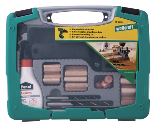 1 универсальный комплект для соединений на шкантах wolfcraft 4645000 фото 2