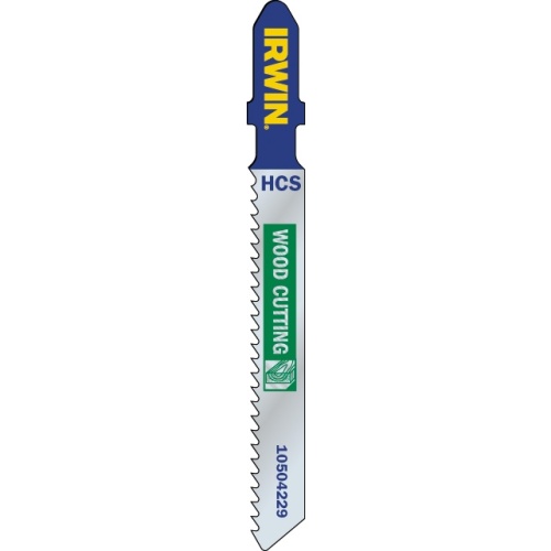 10504221 IRWIN Пилка для электролобзика тип T111C HCS, 100 mm / 4, 8 зуб./дюйм ( 5 шт.)