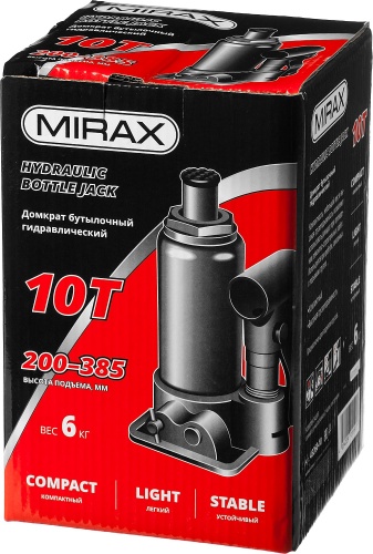 Домкрат бутылочный гидравлический MIRAX 43260-10 фото 2