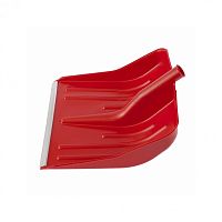 Лопата снеговая красная, 400 х 420 мм, без черенка, пластмассовая, алюминиевая окантовка СИБРТЕХ 61617