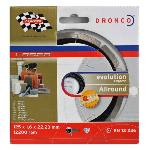 Алмазный отрезной круг универсальный DRONCO Evolution Express Allround 4120614 фото 2 Алмазный отрезной круг универсальный DRONCO Evolution Express Allround 4120614 фото 2