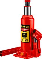 43160-8_z01 STAYER  RED FORCE, 8 т, 200 - 385 мм, бутылочный гидравлический домкрат, Professional