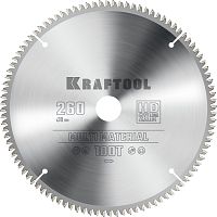 36953-260-30 KRAFTOOL  Multi Material, 260 х 30 мм, 100Т, пильный диск по алюминию