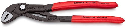 8701250SB KNIPEX COBRAR клещи переставные, зев 50 мм, длина 250 мм, фосфатированные, обливные ручки, SB