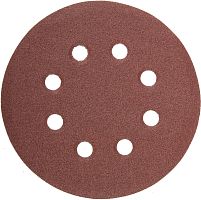 Круг из абразивной бумаги 8 отверстий Р80 125мм 5шт STAYER MASTER 35452-125-080
