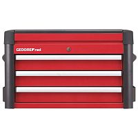 Ящик для инструментов WINGMAN с 3 выдвигающимися отделениями, красный GEDORE RED R20240003 3301696