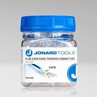 Коннекторы RJ45 сквозные CAT6 для одножильных и многожильных проводников (50 шт)