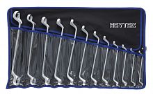 Набор ключей гаечных накидных изогнутых HEYTEC R-50805-12-M 50805747080