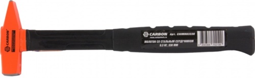 Молоток слесарный с резиновой рукояткой и стальным сердечником, 0,3 кг CARBON CHIMH03330 Молоток слесарный с резиновой рукояткой и стальным сердечником, 0,3 кг CARBON CHIMH03330