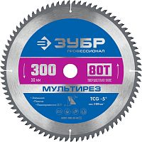36907-300-30-80_z01  ЗУБР Мультирез 300 x 30мм 80Т, диск пильный по алюминию