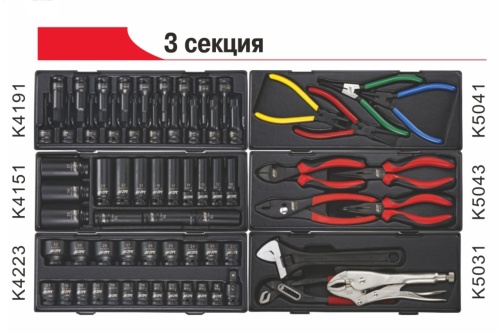 Набор инструментов в тележке инструментальной JTC-5641+496 фото 9 Набор инструментов в тележке инструментальной JTC-5641+496 фото 9