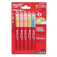 48223206 MILWAUKEE  Маркер INKZALL текстовыделитель Цветные 5шт