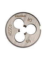 Плашка круглая резьбонарезная HSS-E, DIN 223 B (DIN EN 22568), M5 x 0.8, 20 x 7 ZALTAR ZA-03803