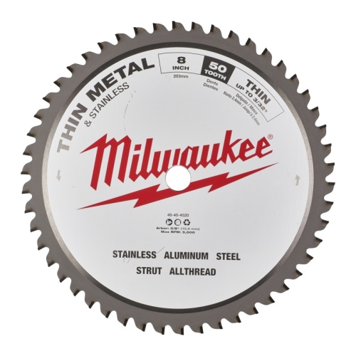 48404520 MILWAUKEE Пильный диск по металлу 203х16 Z50 Milwaukee 48404520 MILWAUKEE Пильный диск по металлу 203х16 Z50 Milwaukee