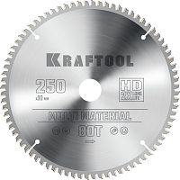 36953-250-30 KRAFTOOL  Multi Material, 250 х 30 мм, 80Т, пильный диск по алюминию