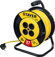 55070-30 STAYER  S-225, ПВС, 2 х 2.5 мм2, 30 м, 3750 Вт, силовой удлинитель на катушке