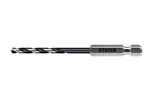 29603-4 STAYER  НЕХ-1/4", d 4.0 х 98 мм, сверло по металлу для винтовертов и шуруповертов IMPACT READY