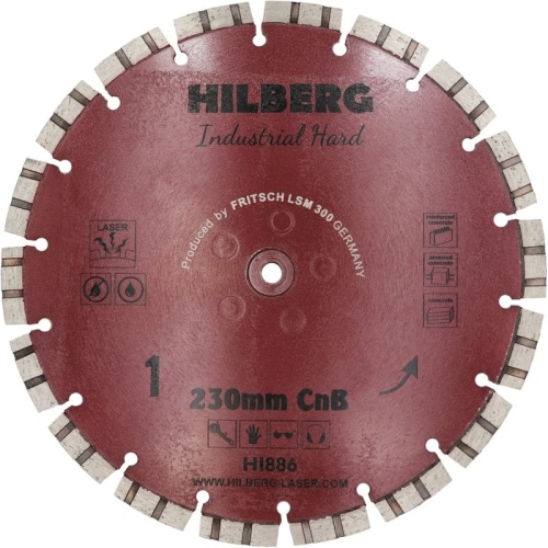 Диск алмазный отрезной Hilberg Industrial Hard CnB HI886