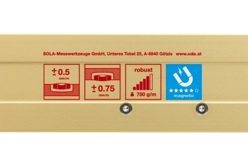 01820501 SOLA Уровень алюминевый магнитный AZM 40, L=40 см, 2 глазка, точн. 0,5мм/м фото 9 01820501 SOLA Уровень алюминевый магнитный AZM 40, L=40 см, 2 глазка, точн. 0,5мм/м фото 9
