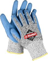 Перчатки трикотажные с латексным покрытием для защиты от порезов ЗУБР ЭКСПЕРТ 11277-M