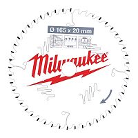 4932471295 MILWAUKEE  Пильный диск для циркулярной пилы по дереву 165x20x2,2x48 скошенные зубья