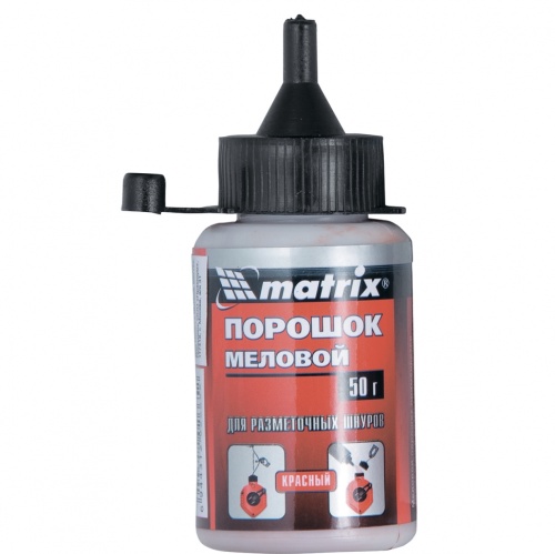 Порошок меловой красный, 50 г, для разметочных шнуров MATRIX 84857 Порошок меловой красный, 50 г, для разметочных шнуров MATRIX 84857