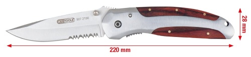 907.2190 KS TOOLS Нож складной, 220 мм