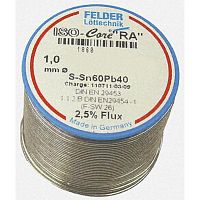 Припой Felder Sn60Pb40 ISO-Core RA:2,5% 1мм 500г 18601030