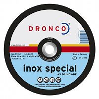 1123906 DRONCO AS 30 Inox отрезной круг по металлу 125х2,5х22,23