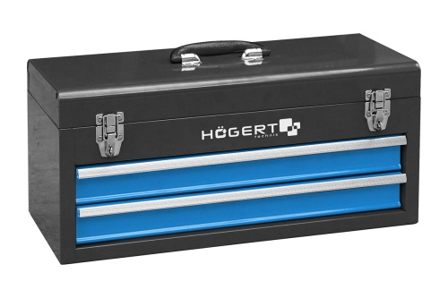 Ящик металлический инструментальный, 2 выдвежные секции HOEGERT HT7G074 Ящик металлический инструментальный, 2 выдвежные секции HOEGERT HT7G074