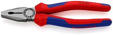 0302200SB KNIPEX Плоскогубцы комбинированные, 200 мм, фосфатированные, 2-комп ручки, SB