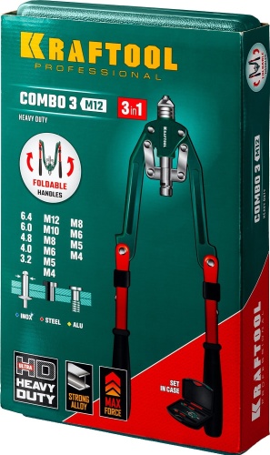 Заклепочник складной комбинированный KRAFTOOL Combo3-M12 31182_z01 фото 3