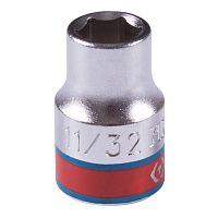 333511S KING TONY Головка торцевая стандартная шестигранная 3/8", 11/32", дюймовая