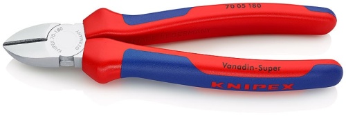 7005180SB KNIPEX Бокорезы, 180 мм, хром, 2-комп ручки