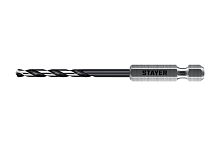 29603-4.5 STAYER  НЕХ-1/4", d 4.5 х 103 мм, сверло по металлу для винтовертов и шуруповертов IMPACT READY