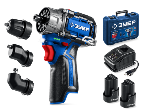 Аккумуляторный BRUSHLESS шуруповерт ЗУБР DB-125-22