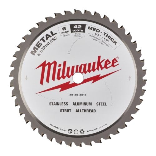 48404515 MILWAUKEE Пильный диск по металлу 203х16 Z42 Milwaukee 48404515 MILWAUKEE Пильный диск по металлу 203х16 Z42 Milwaukee