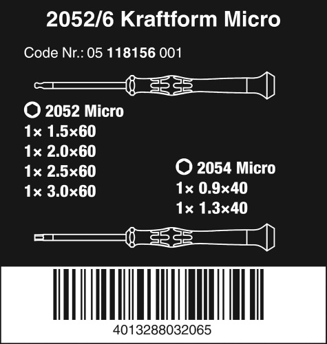 Набор шестигранных отверток для электроники WERA 2052/6 WE-118156 фото 2 Набор шестигранных отверток для электроники WERA 2052/6 WE-118156 фото 2