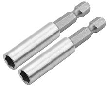 TT77861 TOLSEN Набор держателей вставок (бит) 1/4", 60 мм, магнитных, для шуруповерта, 2 предмета