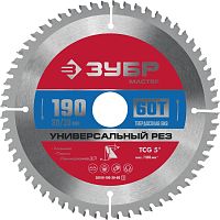36916-190-30-60_z01  ЗУБР Универсальный рез 190 x 30/20мм 60Т, диск пильный по алюминию