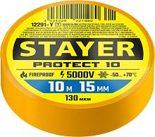 12291-Y_z01  STAYER Protect-10 желтая изолента ПВХ, 10м х 15мм